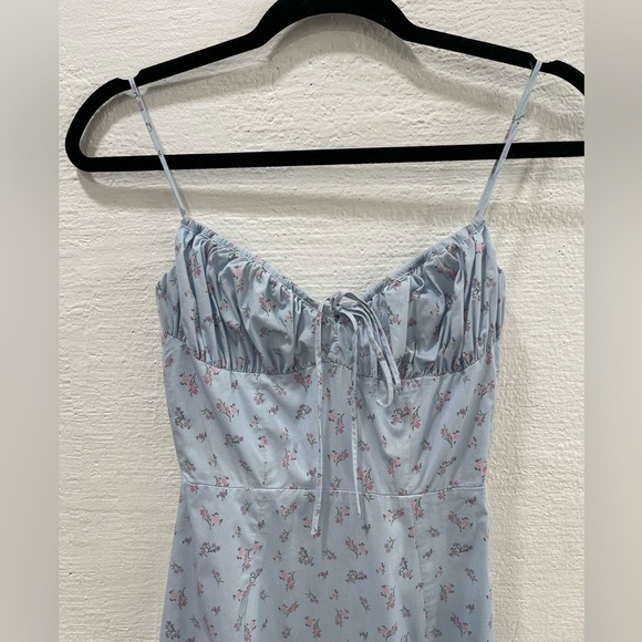 House Of CB Carina Blue Floral Buster Midi Dress - Picture 3 of 6